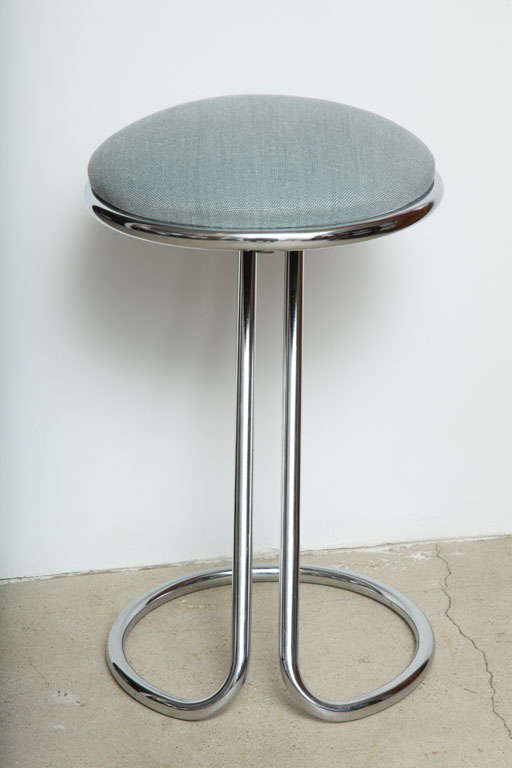 Z Chrome Counter Bar Stool by Gilbert Rohde for Troy Sunshade at