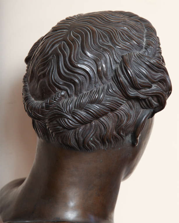19th Century 19th century Neo-classical Bronze Bust For Sale