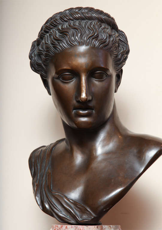 19th century Neo-classical Bronze Bust For Sale 1