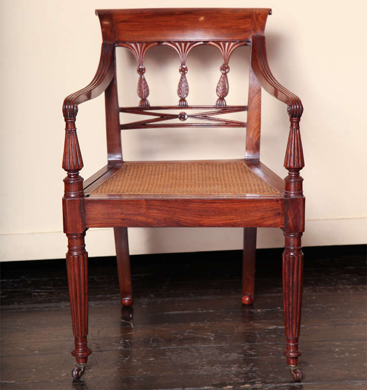 Indian A 19th century Set of Six Side Plus Two Armchairs