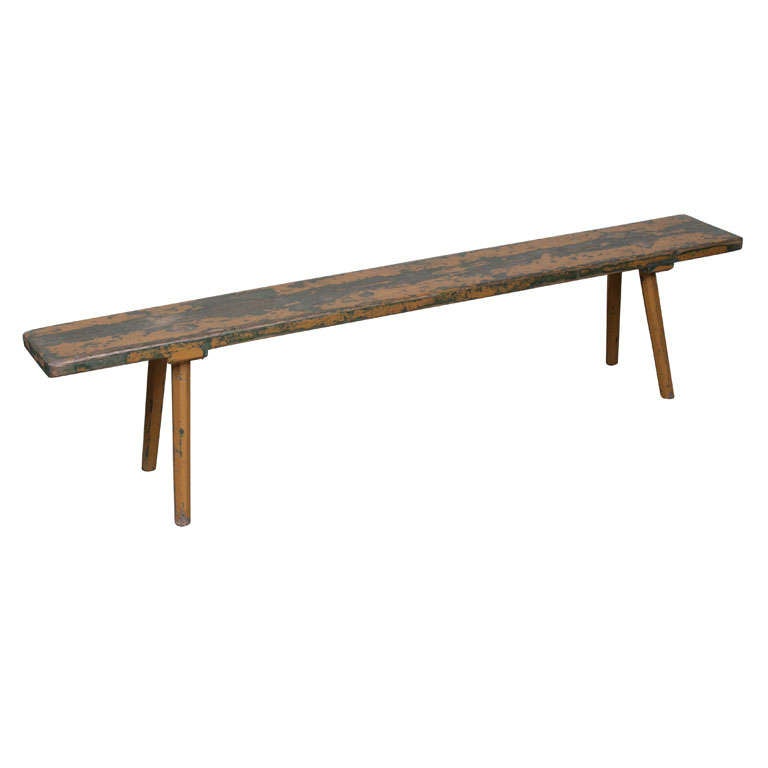 Painted Pine Bench
