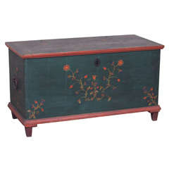 Antique Painted Pine Trunk