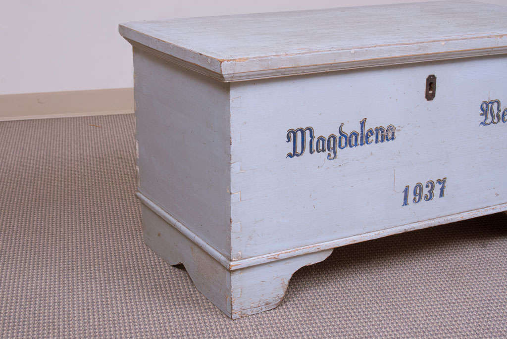 Mid-20th Century Painted Pine Trunk