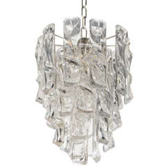 Exceptional Four Tier Chandelier with Stylized Prisms by Kalmar
