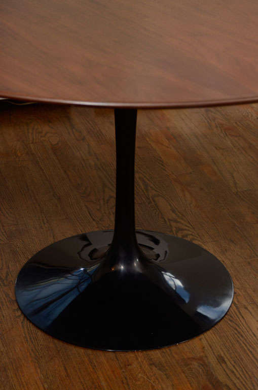 Eero Saarinen Tulip Dining Table with Walnut Top, Mfg. Knoll at 1stDibs