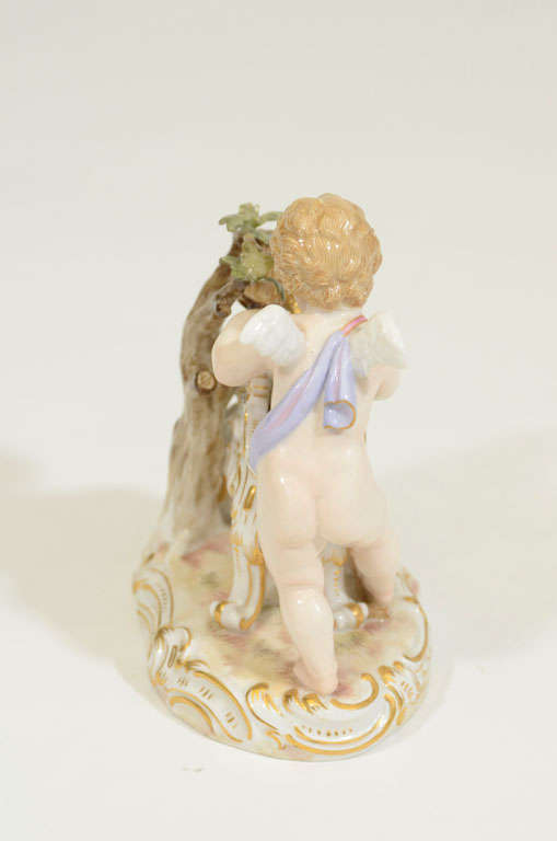 19th Century Meissen Figurine of Cupid on Pinwheel For Sale 1