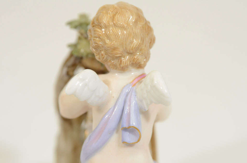 19th Century Meissen Figurine of Cupid on Pinwheel For Sale 4