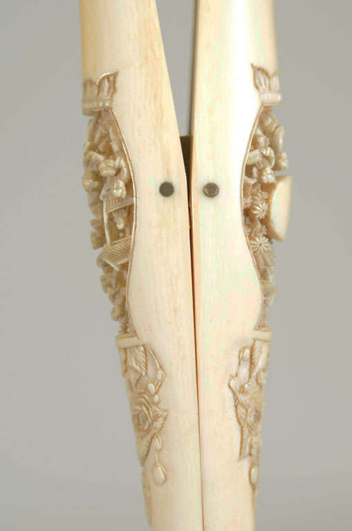 19th Century Chinese Ivory Export Glove Stretch For Sale 6