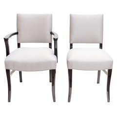 Set of 8 Modernist Dining Chairs Designed by Eugene Schoen