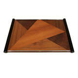 Art Deco Style Inlaid Exotic Wood  Tray