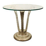 1940's Plume Occasional Table in Silver Leaf by Grosfeld House