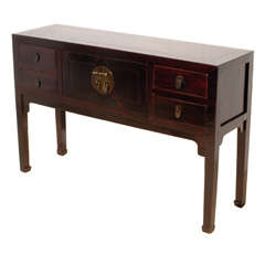 Lacquered Chinese High Heel Cabinet