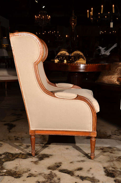18th c French Directoire Wing Chair For Sale 2