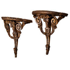 Antique 19th c Italian Wall Consoles