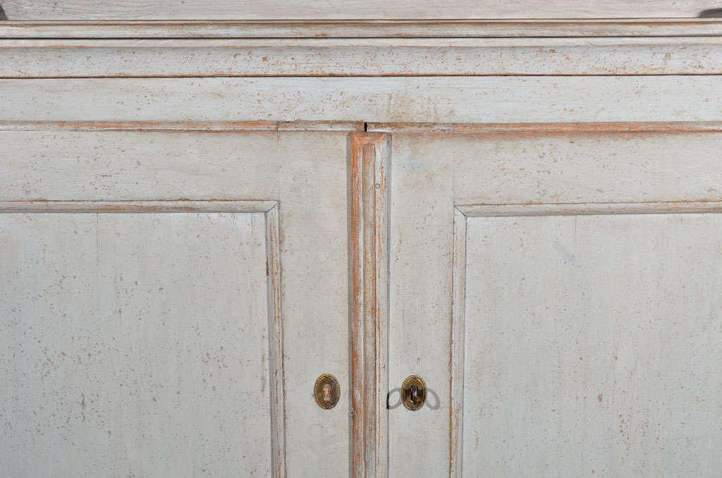 20th Century Swedish Gustavian Painted Cabinet For Sale