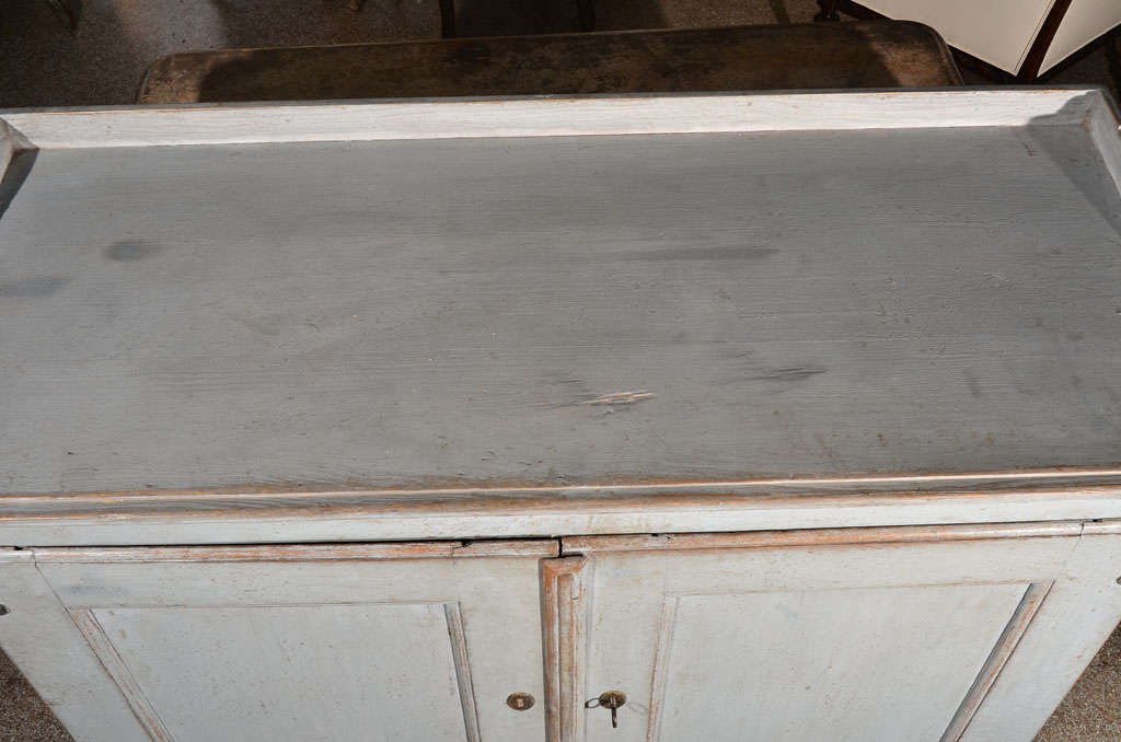 Swedish Gustavian Painted Cabinet For Sale 3