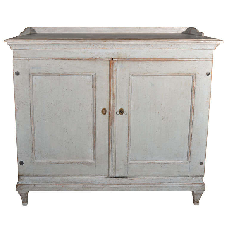 Swedish Gustavian Painted Cabinet For Sale
