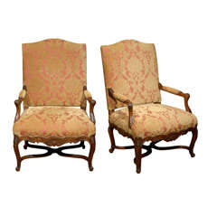 Pair Of 19thc Regence Style Arm Chairs