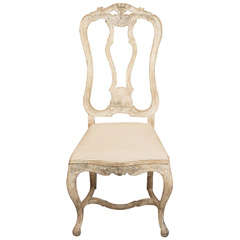 Set of 7 Italian Painted Dining Chairs