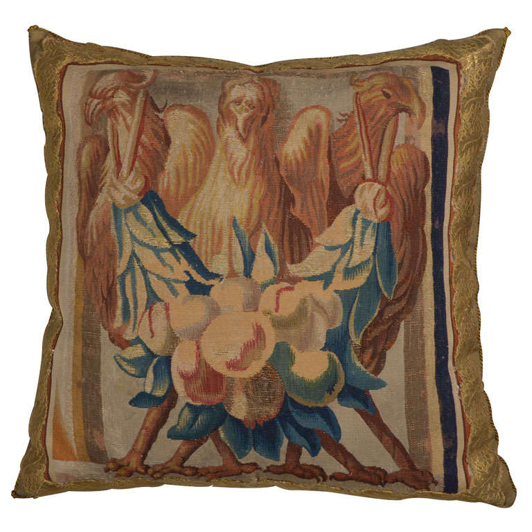 Beauvais Tapestry Pillow For Sale