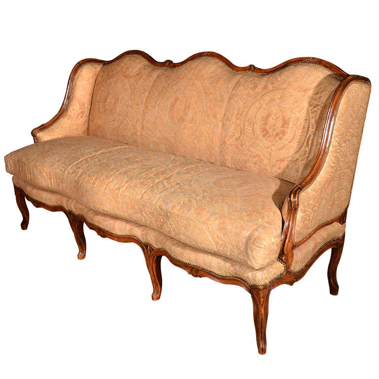 Regence Canape in Vintage Fortuny For Sale