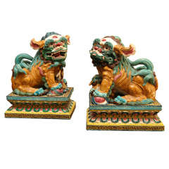 Pair Of Late Nineteenth Century Foo Dogs