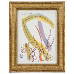 Henri Wormser Watercolor on Paper, France, 1960