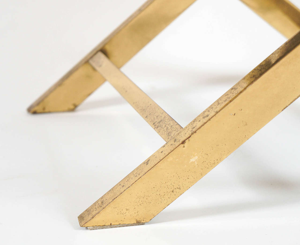 Late 20th Century Vintage Brass X-Frame Benches or Stools