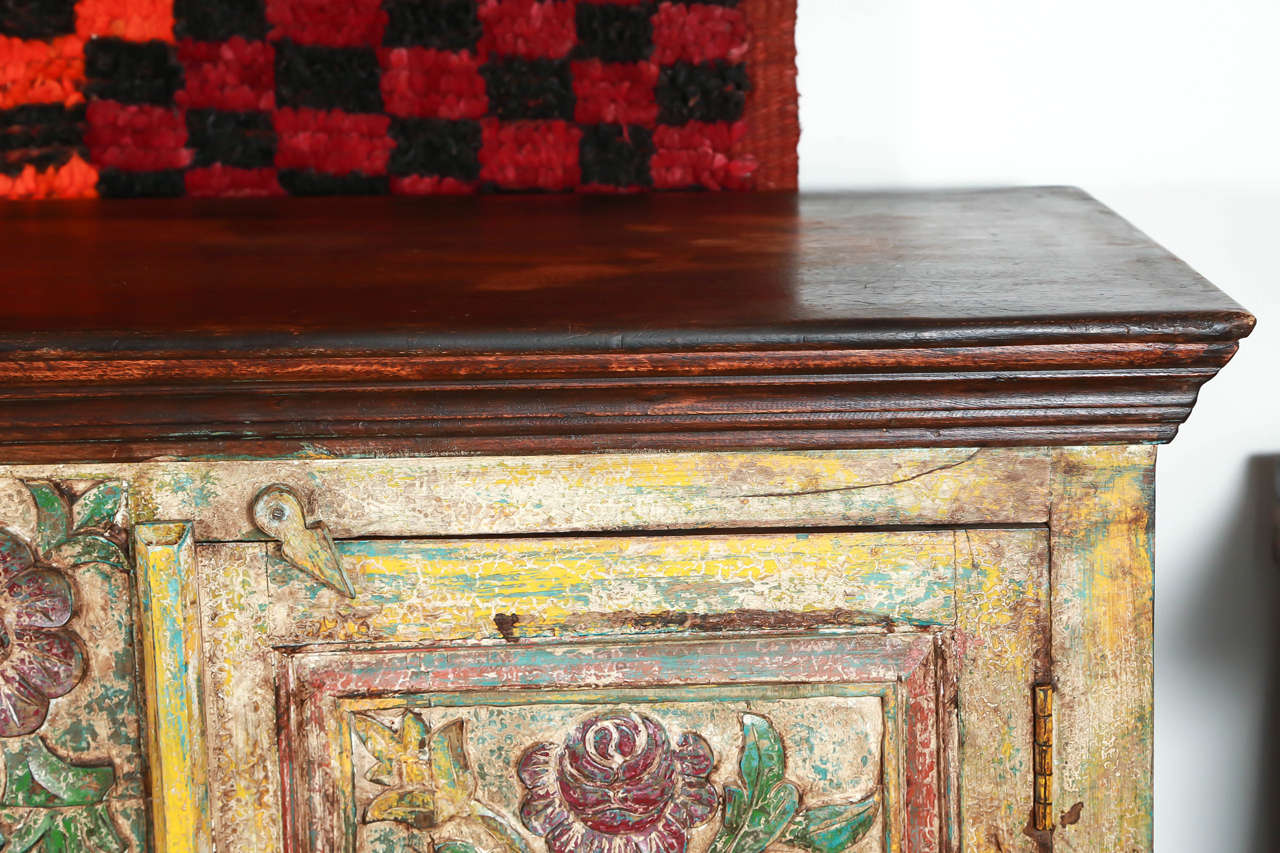 Hand-Painted Hispano Moresque Cabinet In Good Condition In North Hollywood, CA