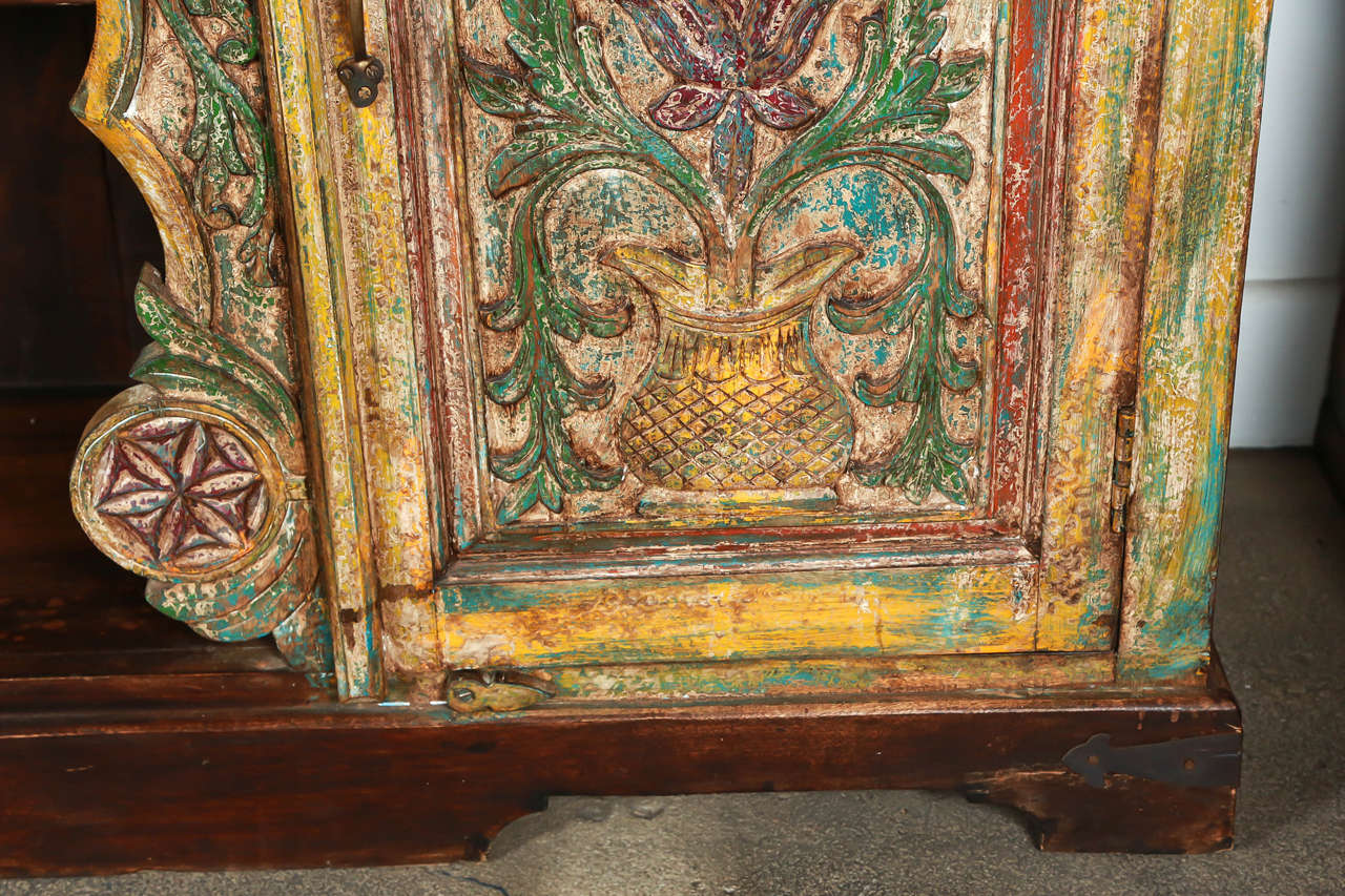 20th Century Hand-Painted Hispano Moresque Cabinet