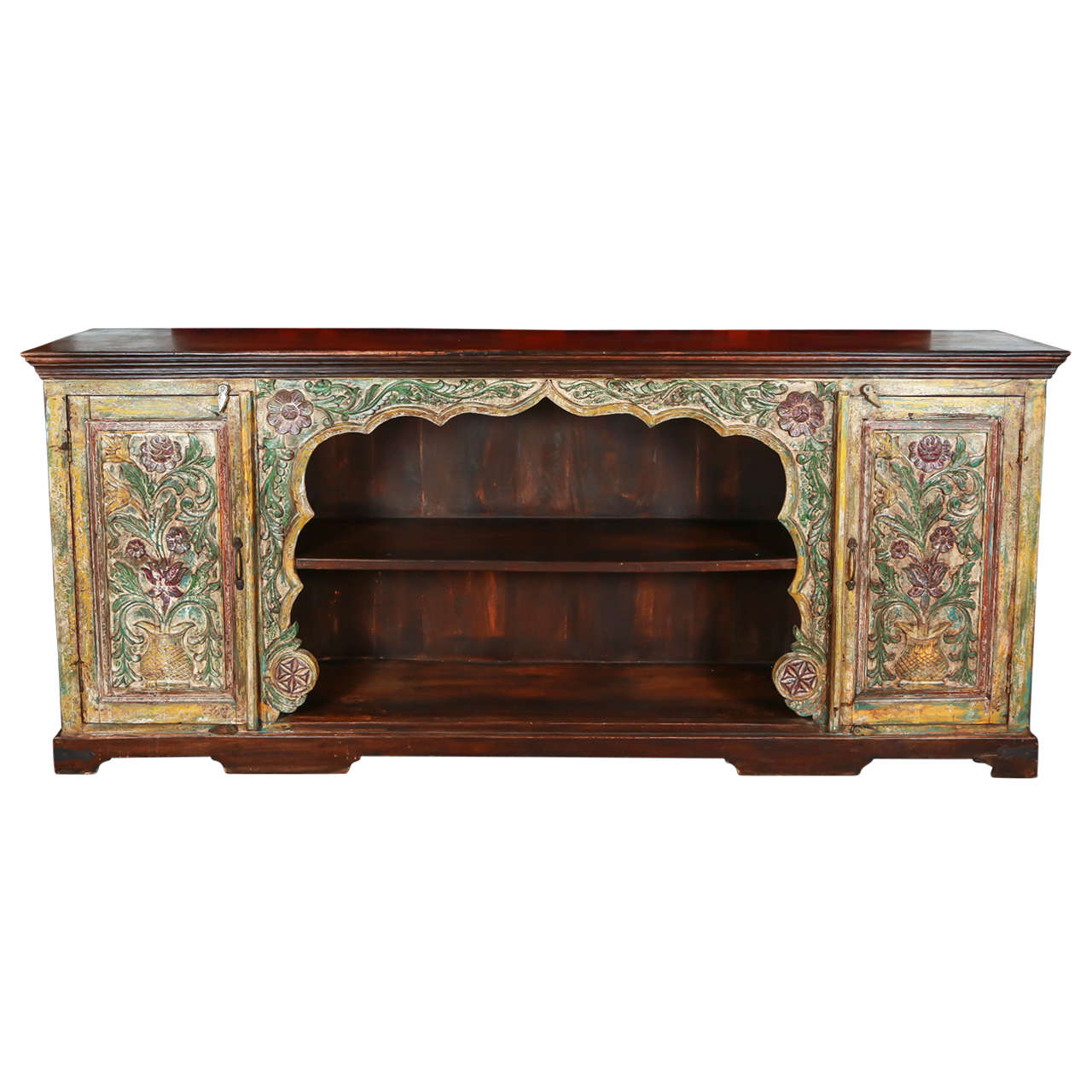 Hand-Painted Hispano Moresque Cabinet