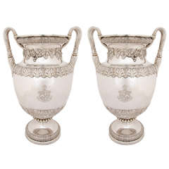 Pair of Antique Old Sheffield Wine Coolers