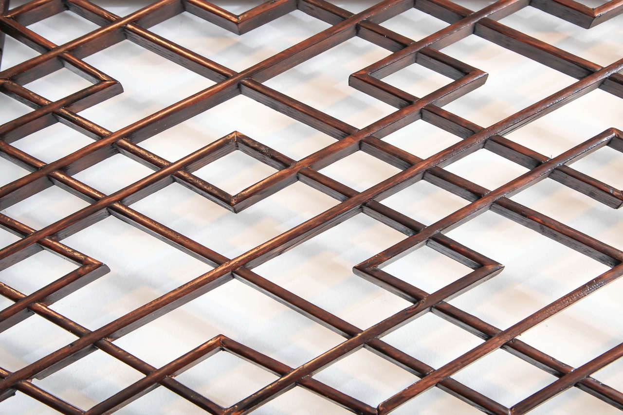 Lattice Screen Panel with Carved Accents 2