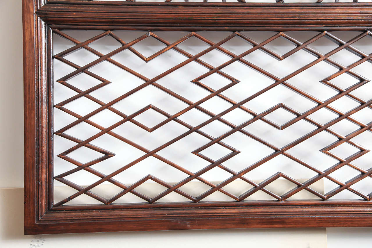 Lattice Screen Panel with Carved Accents 4