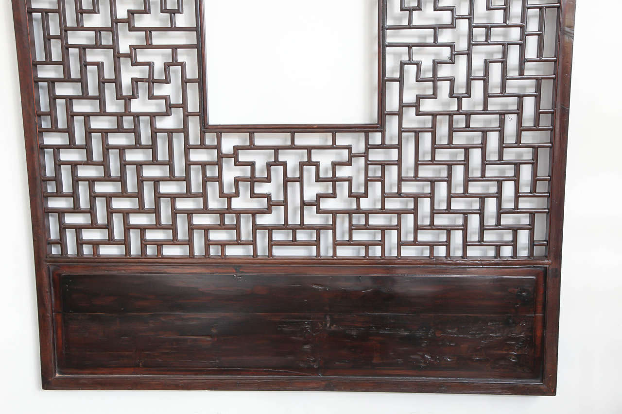 Lattice Screen Panel from China, Late 19th Century In Excellent Condition In New York, NY