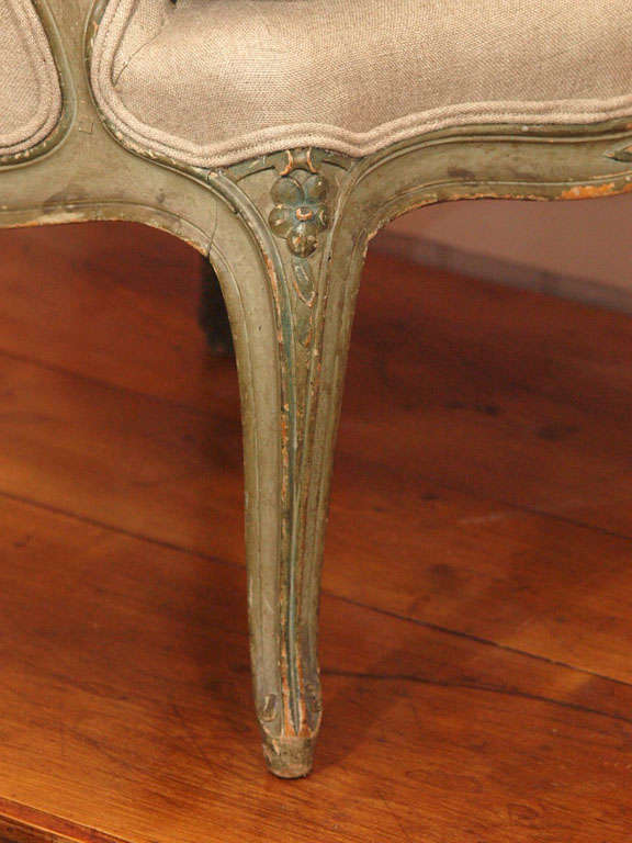 Pair of 19thc. Louis XV Style Bergeres For Sale 1