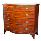 Antique English Bowfront Chest of Drawers