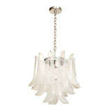 White Murano Glass Petals Chandelier