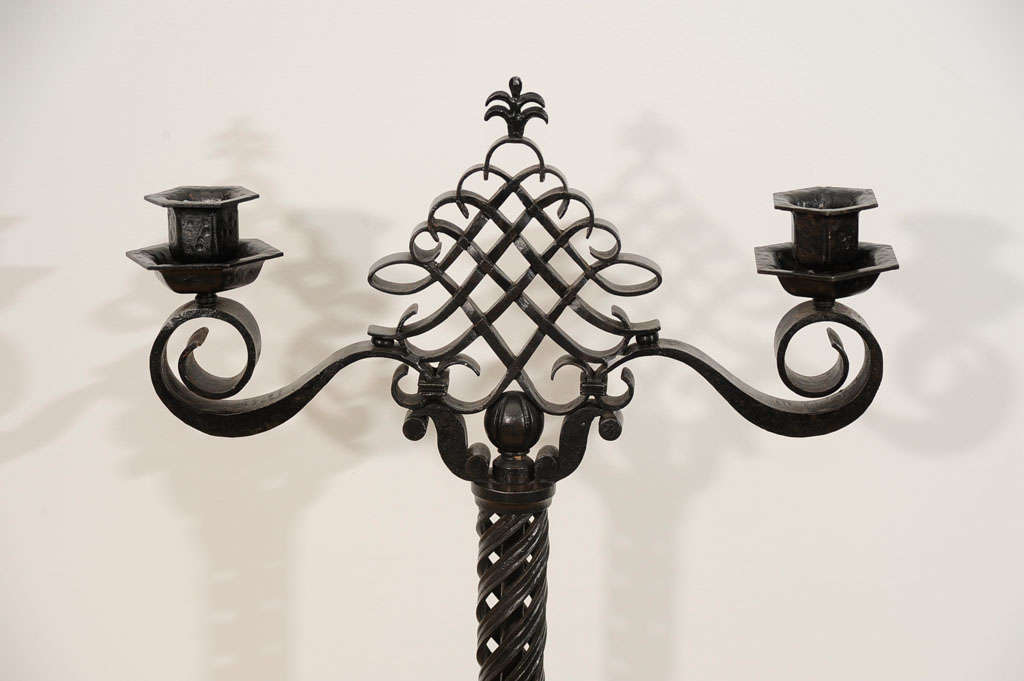 A pair of fine wrought-iron candlesticks by Raymond Subes (1891-1970)

Bibliography:  R. SUBES, Ferronnier, Oeuvres récentes, Ed. Vincent, 1951