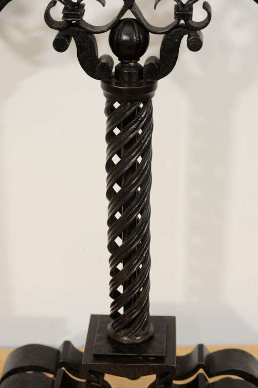 Pair of Wrought-Iron Candlesticks by Raymond Subes In Good Condition In New York, NY