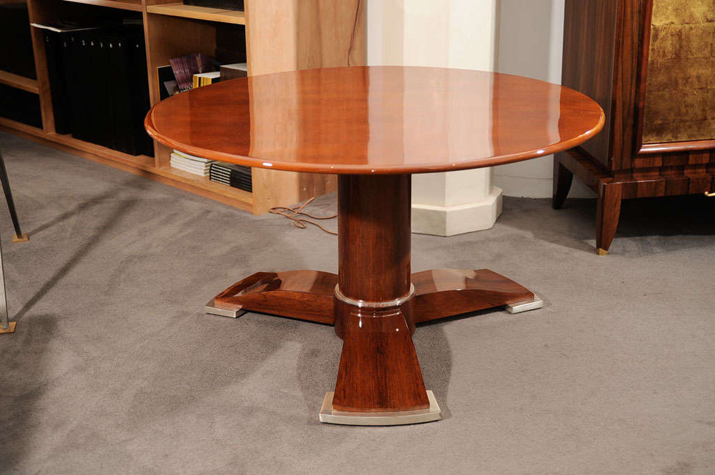 Rare Lacquered Top Coffee Table by Jules Leleu 1