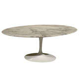 Eero Saarinen for Knoll Intl the oval Pedestal Marble Table