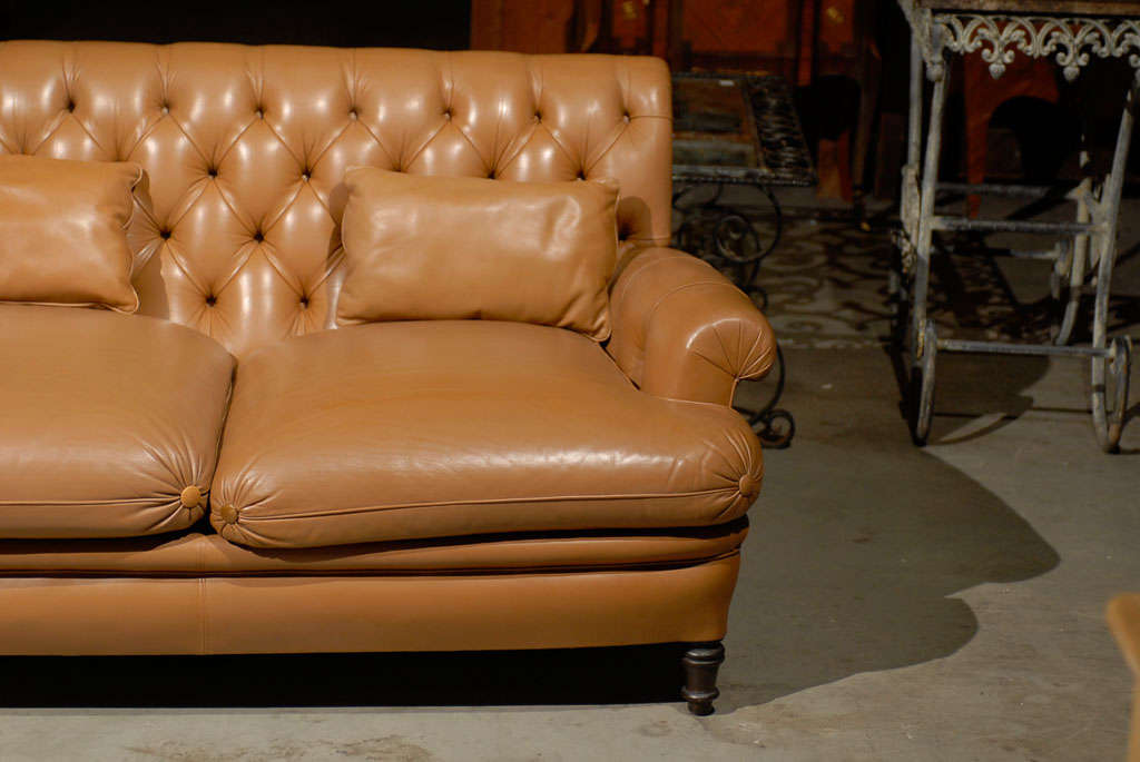 Pair Vintage French Chesterfield Sofas by Frederic Mechiche In Excellent Condition In New Jersey City, NJ