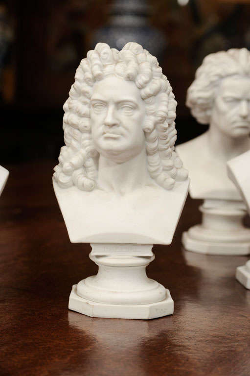 Set of Six Parian Ware Busts of Notable 18th and 19th Century Germans 1
