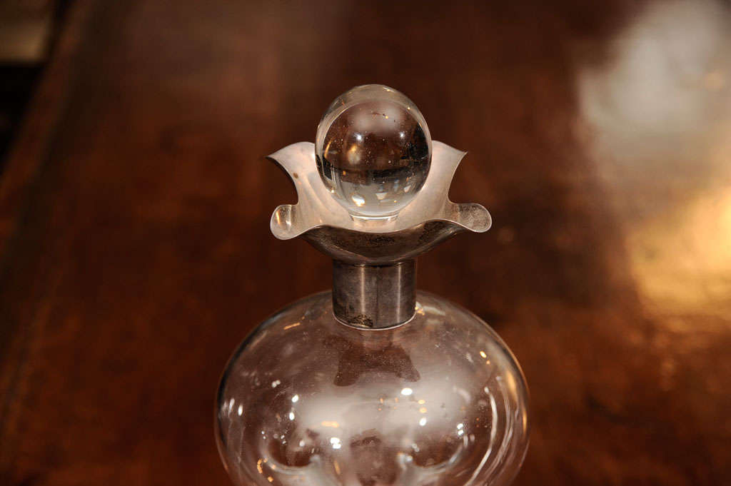 English Clear Glass Decanter