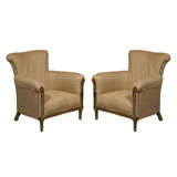 the Pair of early 20th Century French Bergere Chairs
