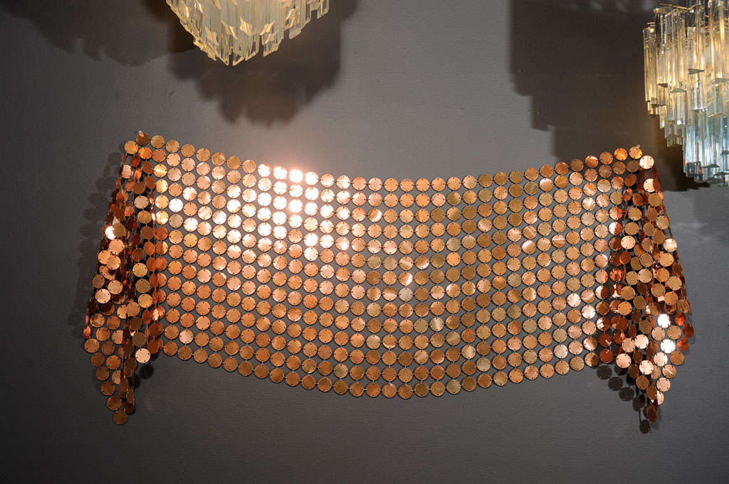 Fabulous Paco Rabanne Space Curtain Panel in Copper 1
