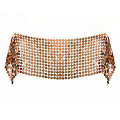 Retro Fabulous Paco Rabanne Space Curtain Panel in Copper