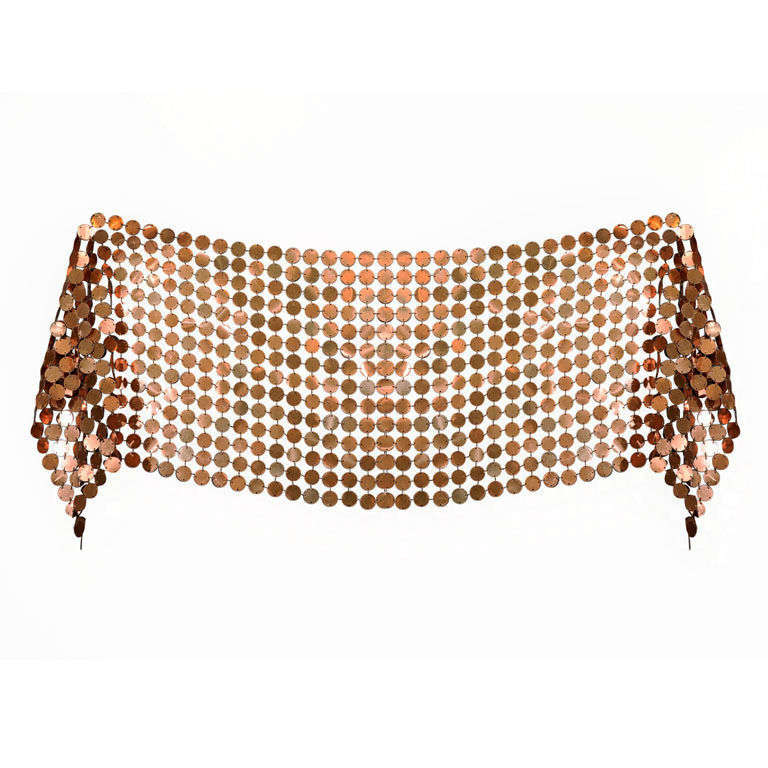 Fabulous Paco Rabanne Space Curtain Panel in Copper