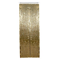 Vintage A Paco Rabanne Space Curtain Panel in Gold